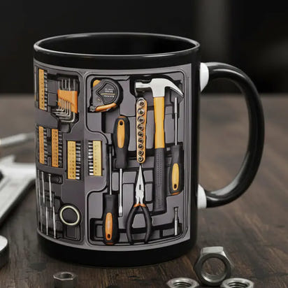 Mechanic Toolbox Set Pattern Funny Coffee Mug